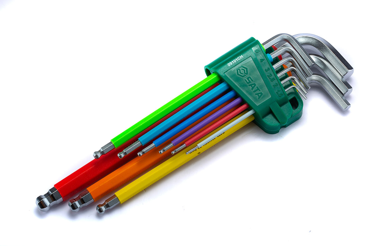 彩虹系列9件特长球头内六角扳手组套 ; 09101CH - 图片 5