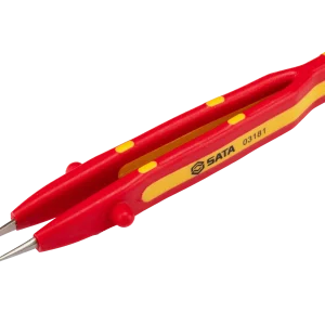 VDE绝缘针尖无齿镊子134MM ; 03181