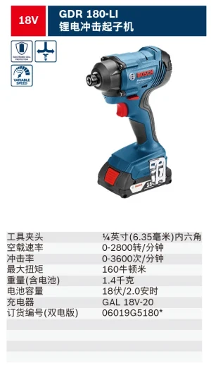 GDR 180-LI(2*2.0AH);06019G5180