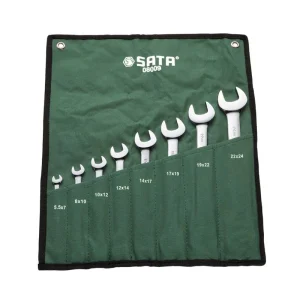 8件全抛光双开口扳手组套 ; 08009