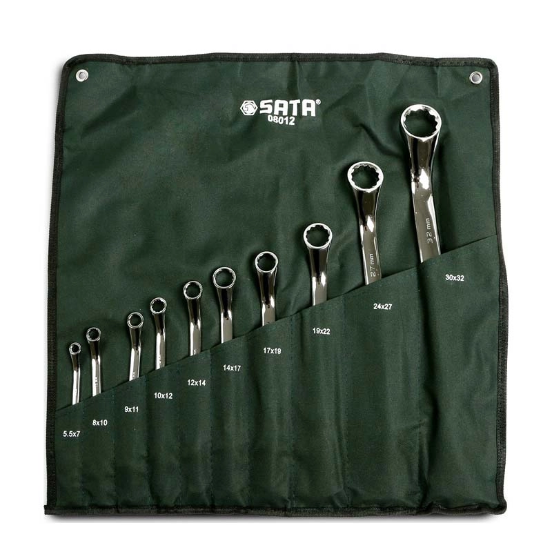 11件全抛光双梅花扳手组套 ; 08012