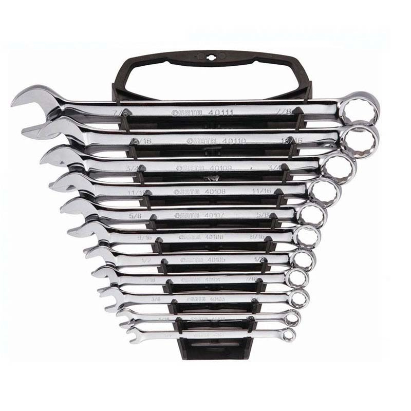 11件英制全抛光两用扳手组套 ; 09021