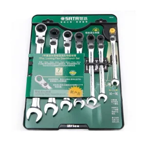 7件加长型锁定活头快扳组套 ; 09043