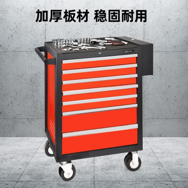 七抽屉工具车890×475×1010mm(红)(台);DQ02307 - 图片 3