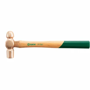 铍青铜防爆木柄圆头锤1磅 ; 31161