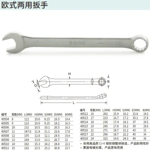 欧式两用扳手11MM ; 40507