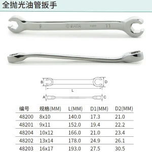 全抛光油管扳手13x14MM ; 48202
