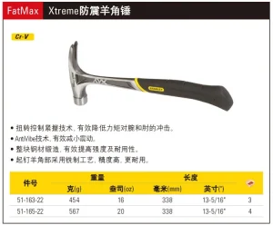 FatMax XTREME防震羊角锤16oz;51-163-22