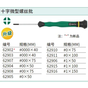 十字微型螺丝批#0x75MM ; 62910