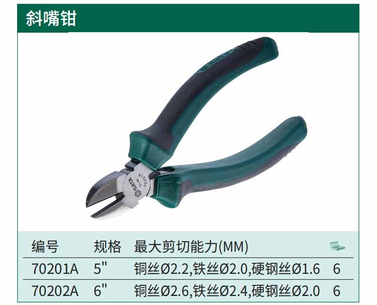 斜嘴钳5" ; 70201A