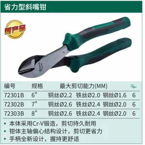 省力型斜嘴钳6″ ; 72301B