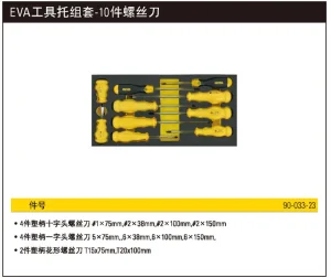 EVA工具托组套-10件螺丝刀;90-033-23