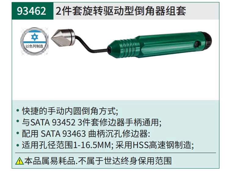 旋转驱动型倒角器组套 ; 93462