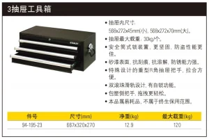 3抽屉工具箱;94-195-23