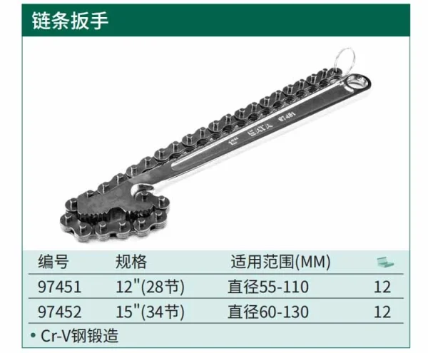 链条扳手12" ; 97451