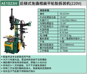 (汽保)后倾式免撬棍扁平轮胎拆装机 ; AE1023H