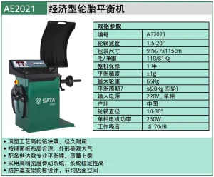 (汽保)经济型轮胎平衡机 ; AE2021