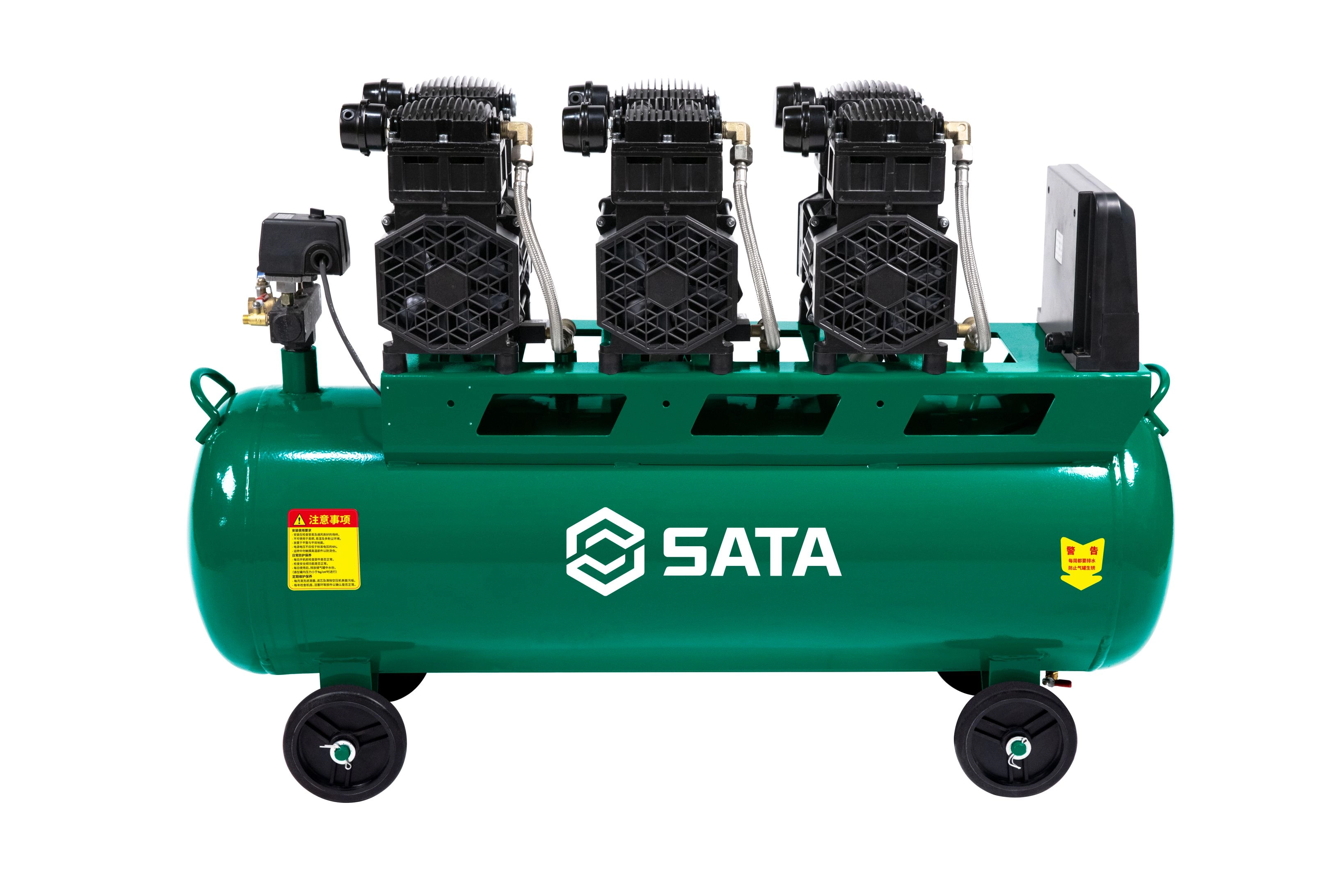 (汽保)无油静音空压机-1100W*3-120L(220V) ; AE5903
