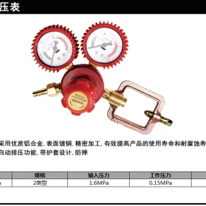 乙炔减压器2类型(红)(只);DL-YQE-A