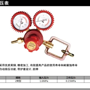 乙炔减压器2类型纯铜(红)(只);DL-YQE