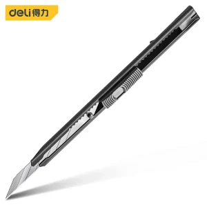 铁壳美工刀9mm30°角黑刃(黑)(把);DL007H
