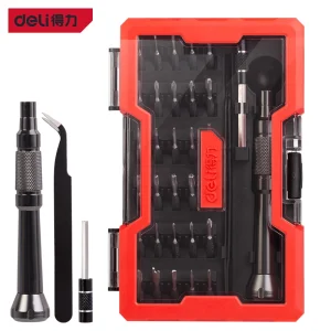 精密螺丝刀33件套金属杆S2批头(红)(套)(售完取消);DL1033G