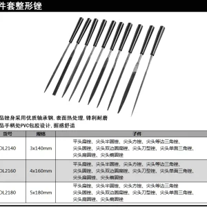 什锦锉10件套3×140mm(黑)(把);DL2140