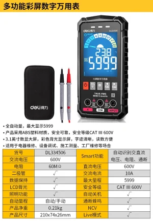 大屏万用表5999位插孔指示灯(红)(台);DL334506