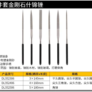 金刚石什锦锉6件套3×140mm(黑)(把);DL352306