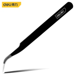 镊子120mm弯头发黑(黑)(支);DL396103
