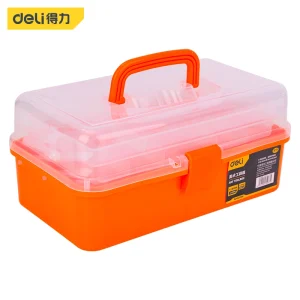 塑料工具箱13寸三层(粉)(只);DL432013B