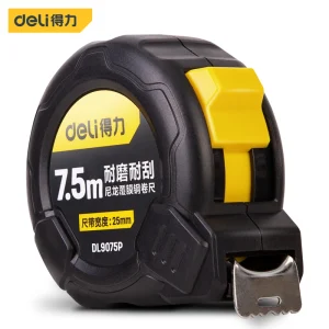 钢卷尺7.5mx25mm尼龙覆膜(黑)(把);DL9075P