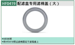 (PPE渠道)滤棉盖（大） ; HF0419
