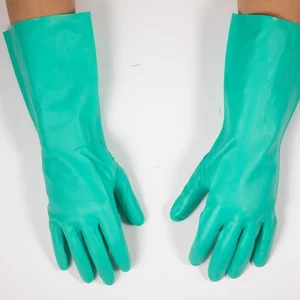 (PPE渠道)丁腈植绒里防化手套 9" ; SF0402-9