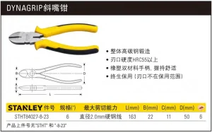 DYNAGRIP斜嘴钳6";STHT84027-8-23