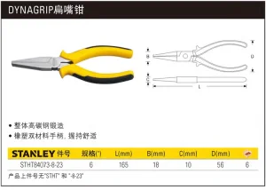 DYNAGRIP扁嘴钳6“;STHT84073-8-23