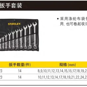 14件B系列两用扳手套装8-24mm;STMT80946-8-23