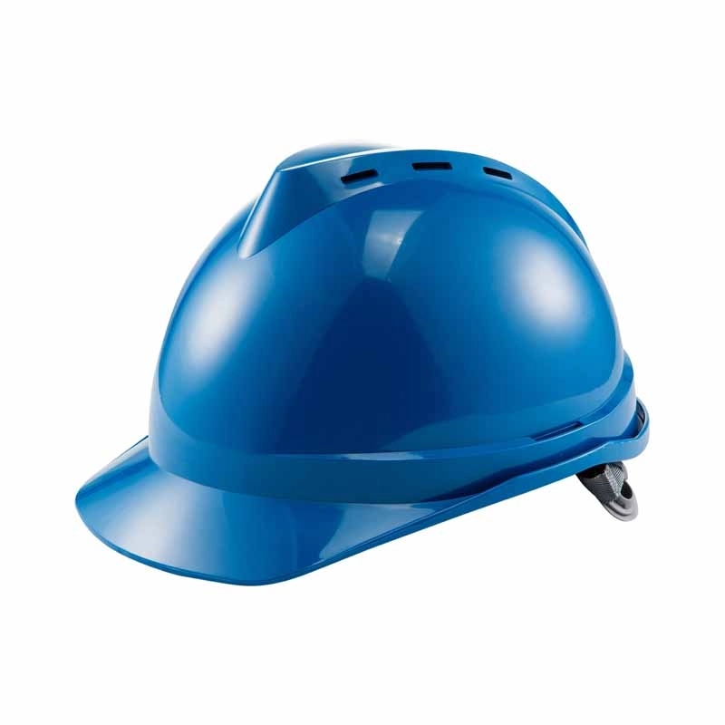 (PPE渠道)V顶ABS透气安全帽-蓝色 ; TF0202B