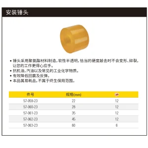 安装锤头45mm;57-062-23