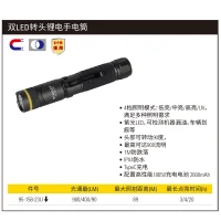 双LED转头锂电手电筒;95-158-23U
