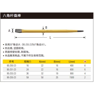 撬棒24"(30°角);95-251-23