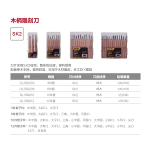 木柄雕刻刀12件套(黄)(把);DL359012