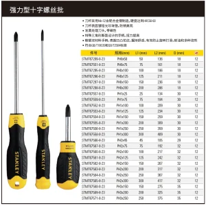 强力型十字螺丝批PH0x200mm;STMT67298-8-23