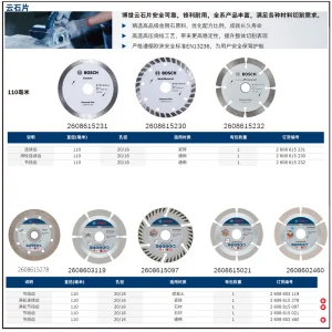 金刚石锯片瓷砖切割连续齿110mm;2608615231