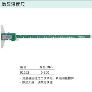 数显深度尺0-300MM ; 91553