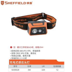 充电式感应头灯;S030028