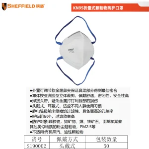 KN95折叠式颗粒物防护口罩(头戴式);S190002