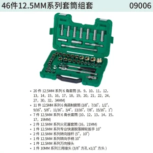 46件12.5MM系列套筒组套 ; 09006
