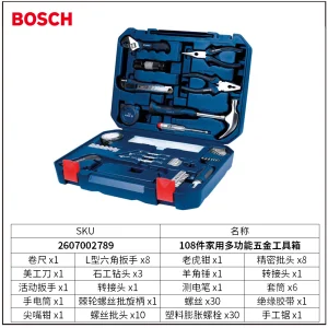 (电商)108件家用多功能五金工具箱;2607002789