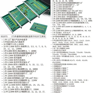 171件通用机修组套 ; 95207S